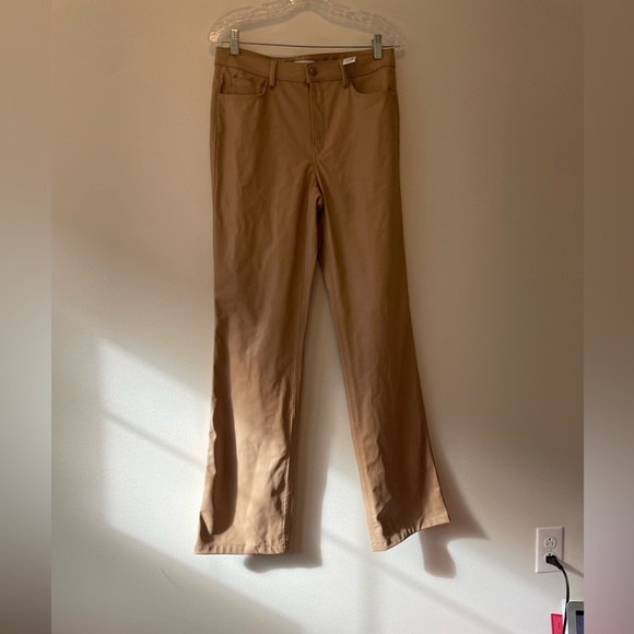 Zara Tan Leather Pants - Picture 10 of 11